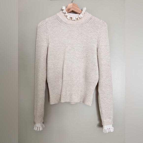 Sandro Ruffle Collar Sweater - Picture 2 of 5